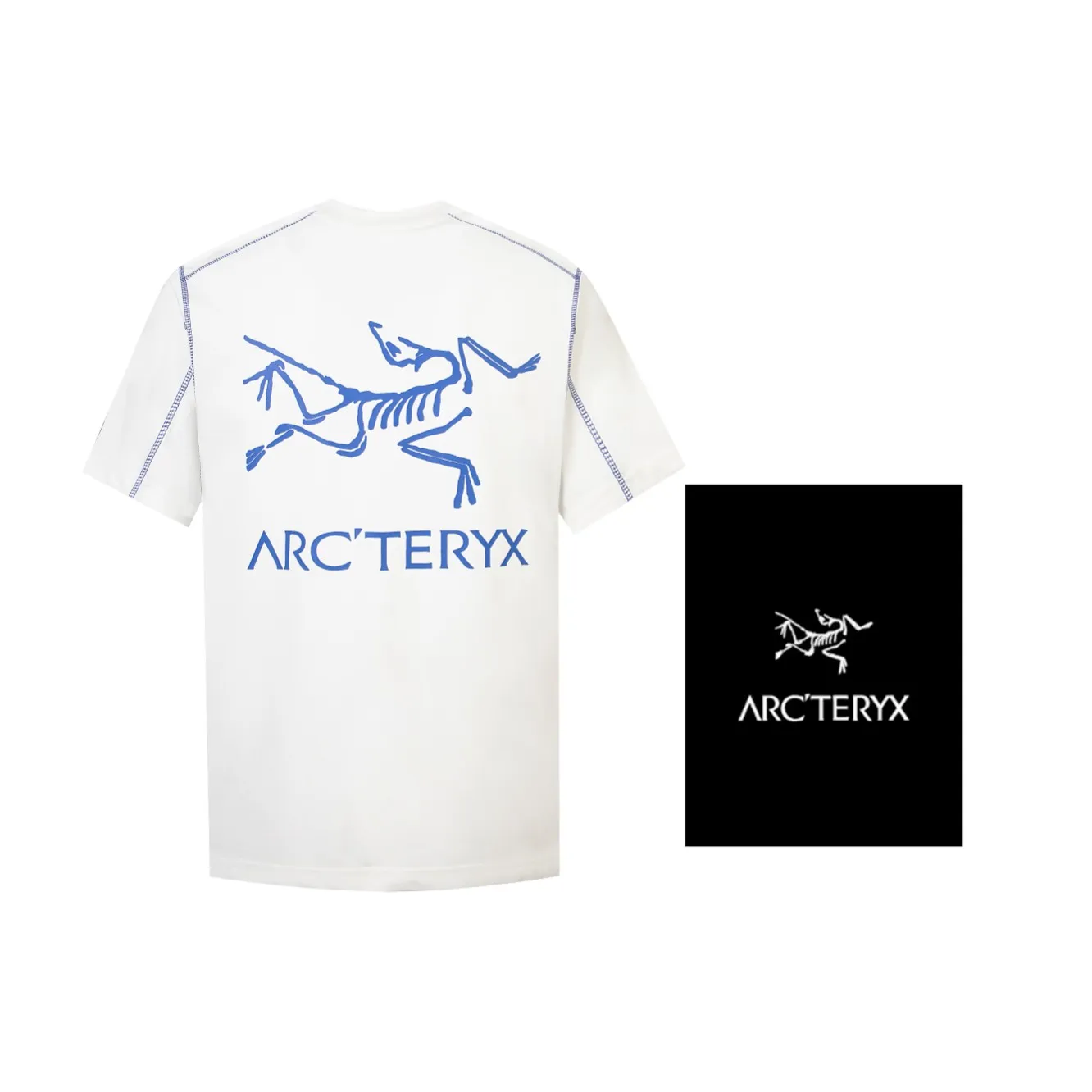 [ Ayc Teryx ] 2024FW T LOGO Premium 32s Same Style ：Black White Size：XS S M L